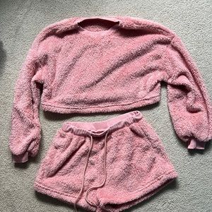 Size xs fuzzy pj set from shein
